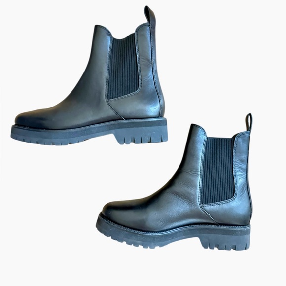 Rag and Bone Corey Lug Sole Chelsea Black Boots EU 39.5/US 9.5 - Picture 7 of 11